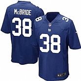 Nike Men & Women & Youth Giants #38 McBride Blue Team Color Game Jersey,baseball caps,new era cap wholesale,wholesale hats